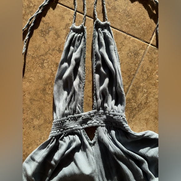 Rare Free People Look Into The Sun Maxi Dress Rainy Day Blue Size XS - Picture 10 of 10